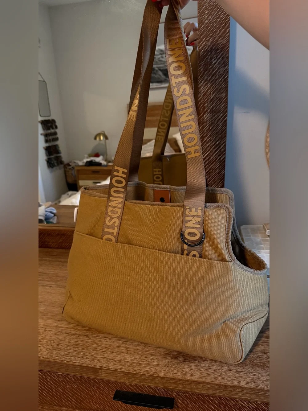 Houndstone Canvas Duffel Bag in Mustard Brown